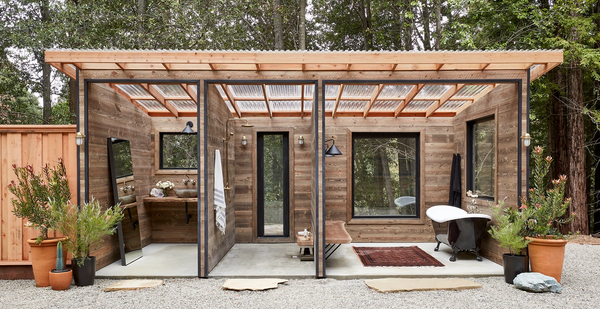 An authentic backyard sauna built in Wisconsin with a little help from his  high school friends